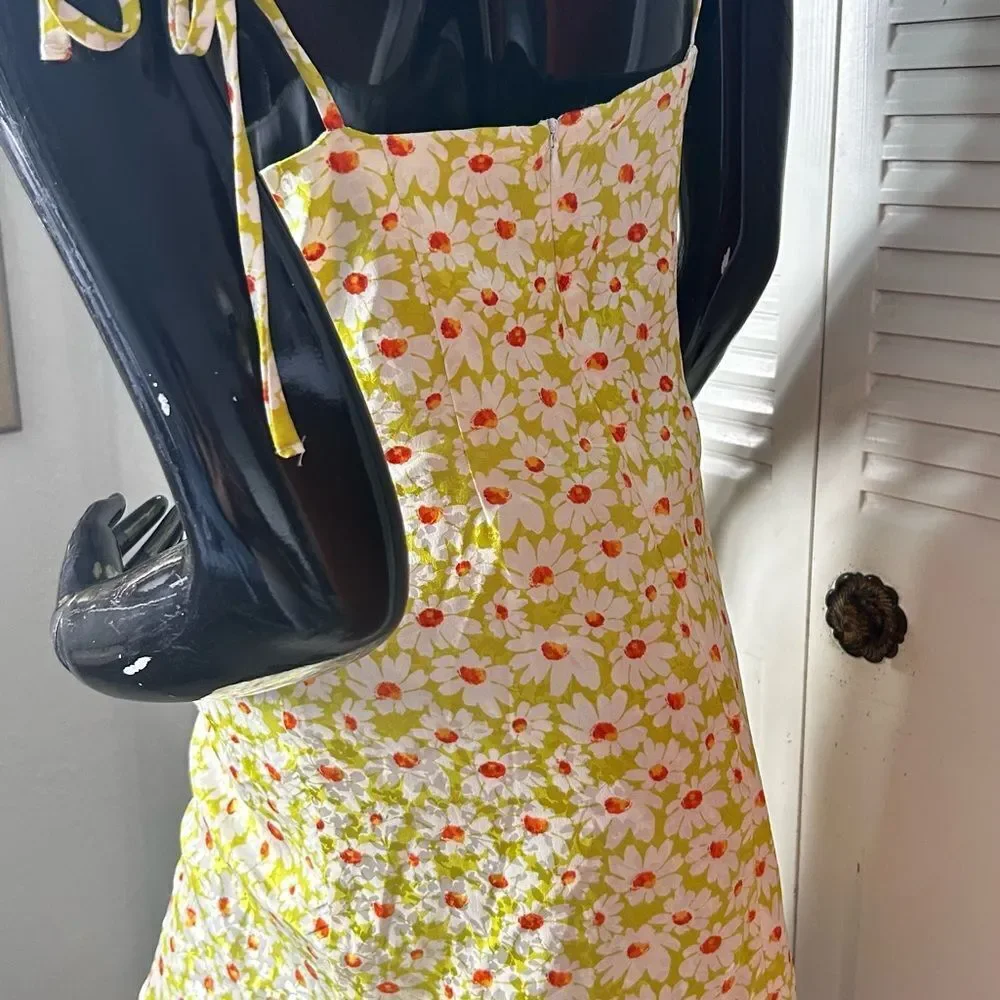 Altar'd state Floral Mini Dress with Yellow and Pink Flowers size L - Picture 4 of 5
